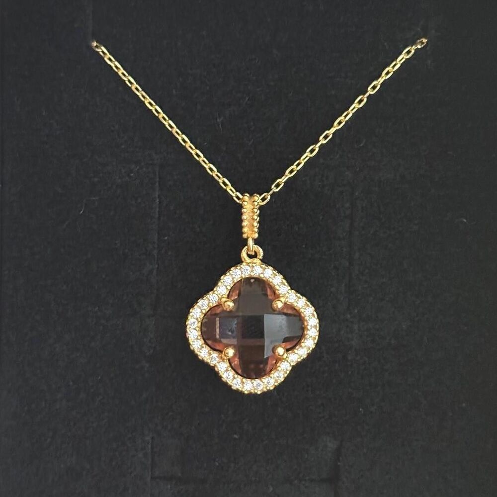 925 Sterling Silver Turkish Zultanite Necklace Jewelry for Women, NEW, Gold - Picture 5 of 7